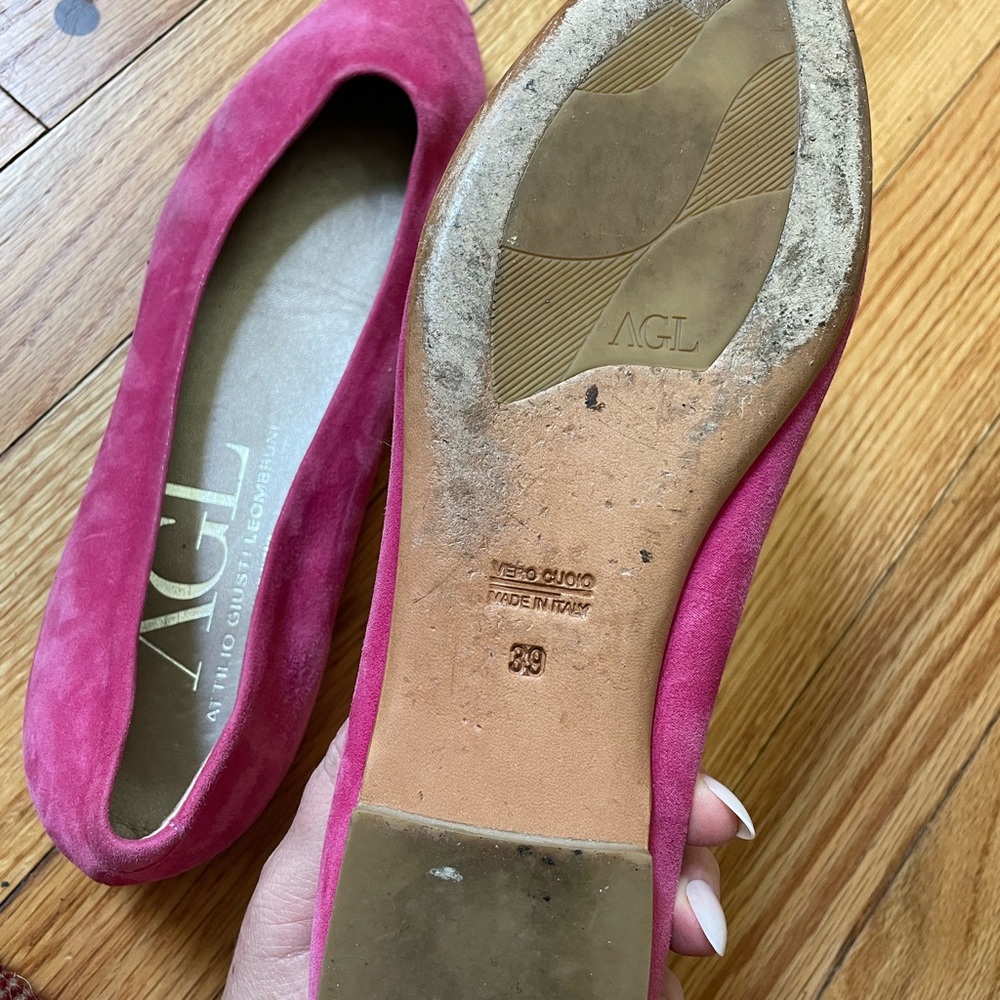 Attilio Giusti Leombruni Pink Ballet Flats - Picture 3 of 4